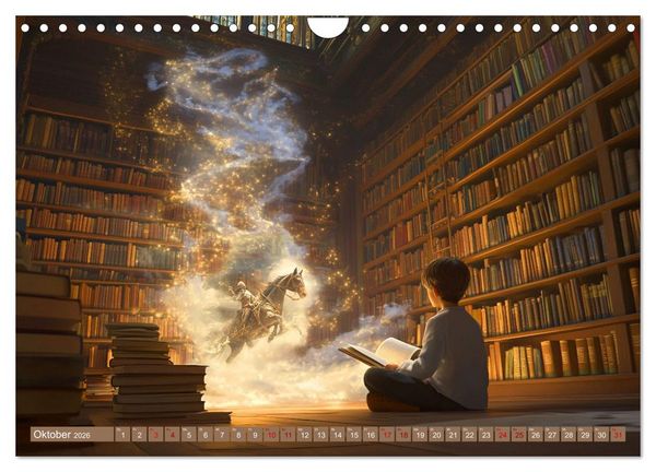 Produktbild: Lesen ist eine Reise durch Zeit und Raum (Wandkalender 2026 DIN A4 quer), CALVENDO Monatskalender