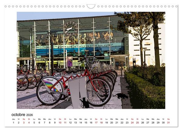 Produktbild: Berlioz et Zo&eacute; &agrave; Angers (Calendrier mural 2026 DIN A3 vertical), CALVENDO calendrier mensuel
