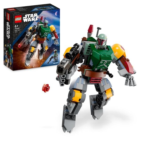 LEGO Star Wars 75369 Boba Fett Mech Set, baubare Actionfigur mit Blaster