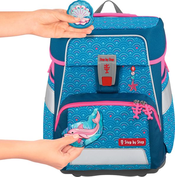 Produktbild: STEP BY STEP&reg; Schulrucksack Zubeh&ouml;rset Magic Mags, Sweet Dolphin Lou