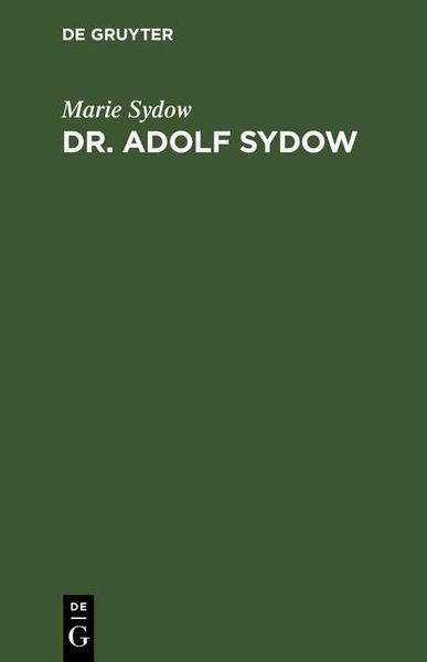 Produktbild: Dr. Adolf Sydow