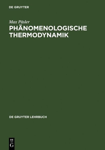 Produktbild: Ph&auml;nomenologische Thermodynamik