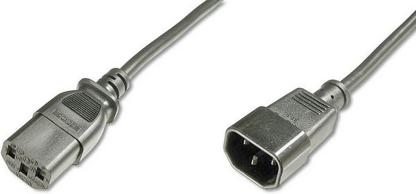 Produktbild: Digitus Kaltger&auml;te, Strom Kabel [1x Kaltger&auml;te-Stecker C14 - 1x Kaltger&auml;te-Buchse C13] 1.80 m Schwarz