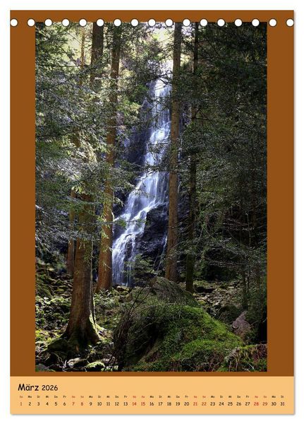 Produktbild: Schwarzwald Wasserf&auml;lle (Tischkalender 2026 DIN A5 hoch), CALVENDO Monatskalender
