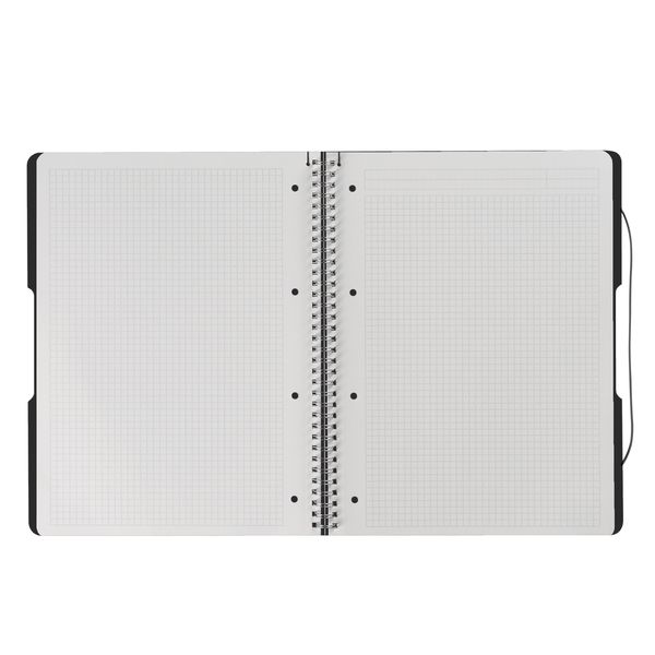 Produktbild: Herlitz Spiralblock A4 to go 80 Blatt kariert schwarz