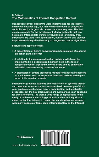 Produktbild: The Mathematics of Internet Congestion Control