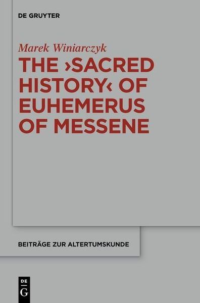 Produktbild: The "Sacred History" of Euhemerus of Messene
