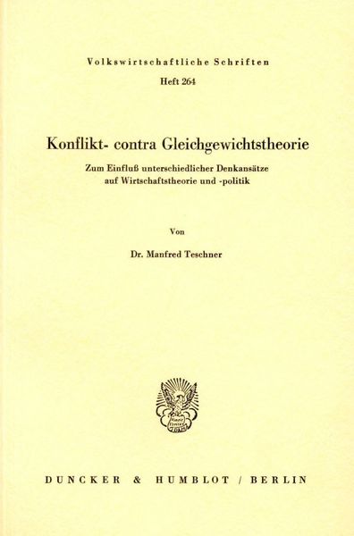 Produktbild: Konflikt- contra Gleichgewichtstheorie.