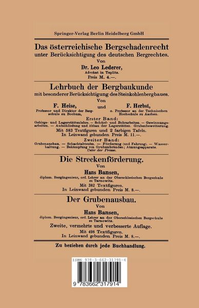 Produktbild: Unzul&auml;ssigkeit der Verbauung verliehener Grubenfelder nach &ouml;sterreichischem Rechte unter besonderer Ber&uuml;cksichtigung der Judikatur des k. k. Verwaltun