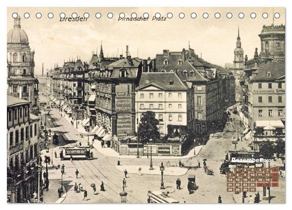 Produktbild: Souvenirs aus Dresden &ndash; Die Stadt auf historischen Karten (Tischkalender 2026 DIN A5 quer), CALVENDO Monatskalender