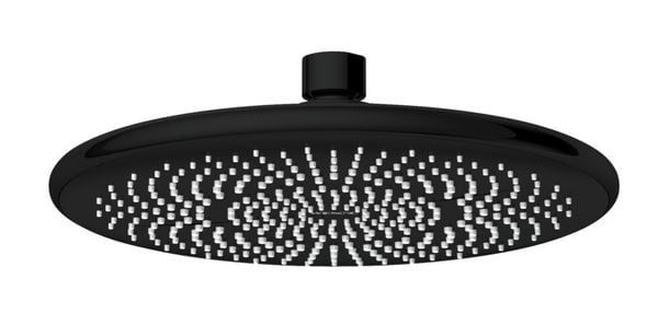 Produktbild: Regenduschkopf Watersaving Schwarz, &Oslash; 22,5 cm