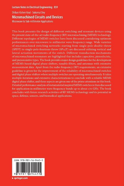 Produktbild: Micromachined Circuits and Devices