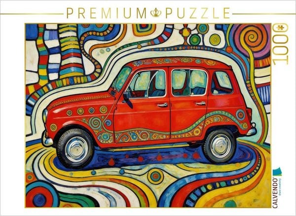 CALVENDO Puzzle Kultmodell Renault R4 | 1000 Teile Lege-Größe 64x48cm Foto-Puzzle für glückliche Stunden