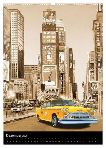 Produktbild: Drive America Plakate (Wandkalender 2026 DIN A2 hoch), CALVENDO Monatskalender
