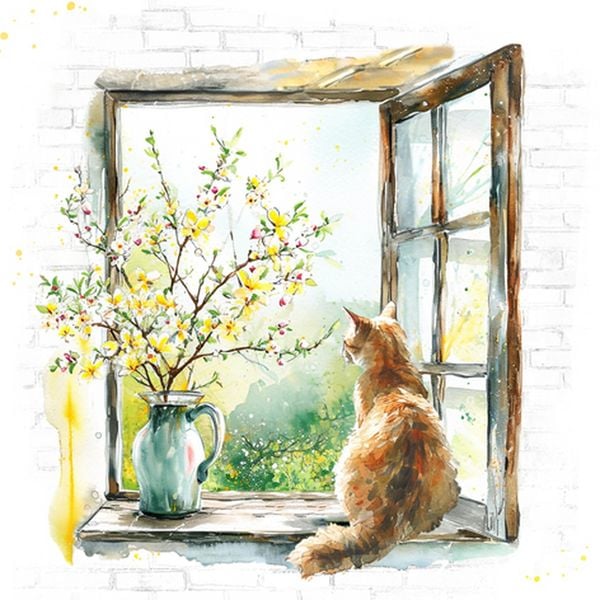 ti-flair Servietten Aspettando la Primavera 33x33cm 20 Stück 3-lagig