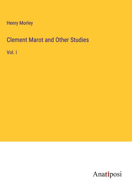 Produktbild: Clement Marot and Other Studies