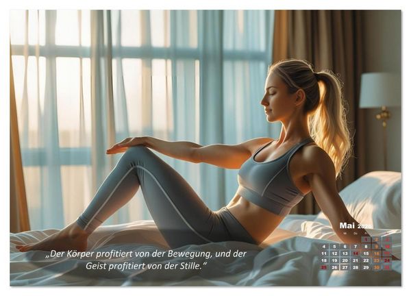 Produktbild: Mit Yoga ins Bett (Wandkalender 2026 DIN A3 quer), CALVENDO Monatskalender