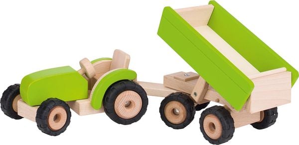 Traktor grün mit Anhänger