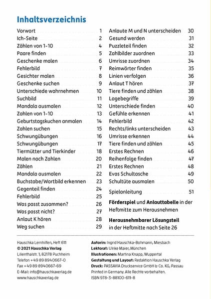 Vorschule: Schulreife fördern
