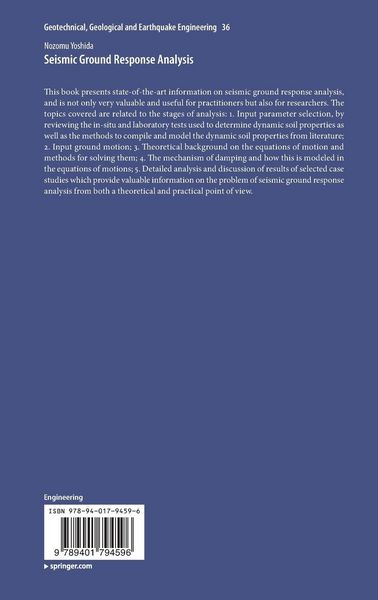Produktbild: Seismic Ground Response Analysis