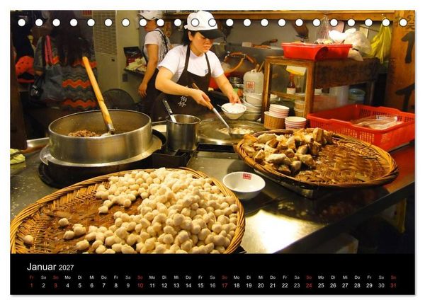 Produktbild: Taiwan kulinarisch erleben (Tischkalender 2027 DIN A5 quer), CALVENDO Monatskalender