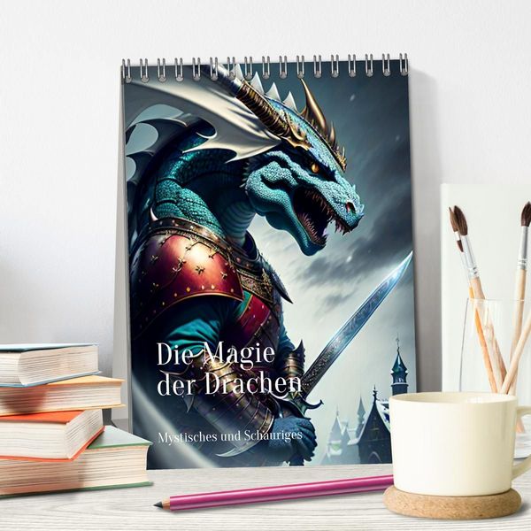 Produktbild: Die Magie der Drachen - Mystisches und Schauriges (Tischkalender 2027 DIN A5 hoch), CALVENDO Monatskalender