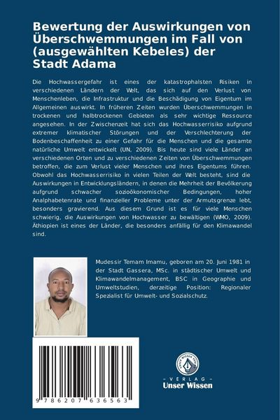 Produktbild: Bewertung der Auswirkungen von &Uuml;berschwemmungen im Fall von (ausgew&auml;hlten Kebeles) der Stadt Adama