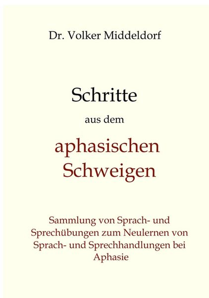 Produktbild: Schritte aus dem aphasischen Schweigen