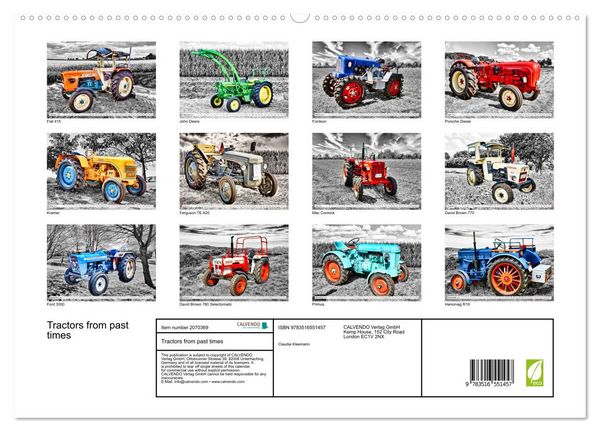 Produktbild: Tractors from past times (High Quality Premium Wall Calendar 2026 DIN A2 landscape),CALVENDO 12 Month Wall Calendar