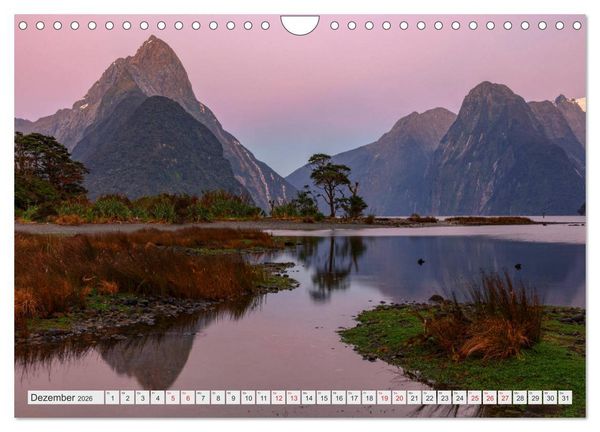 Produktbild: Neuseeland S&uuml;dinsel - Spektakul&auml;re Naturlandschaften im Kiwiland (Wandkalender 2026 DIN A4 quer), CALVENDO Monatskalender
