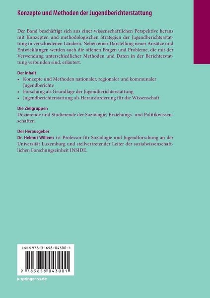 Produktbild: Konzepte und Methoden der Jugendberichterstattung