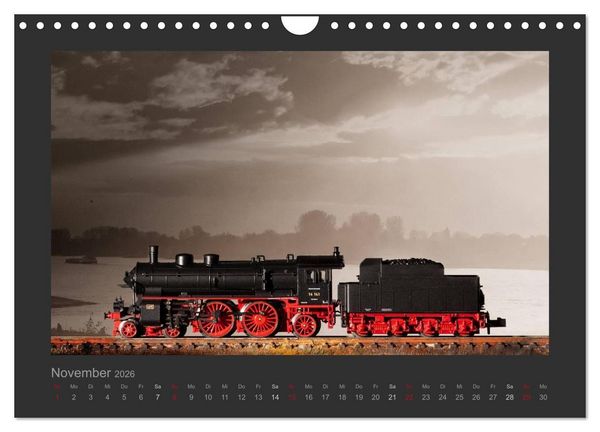 Produktbild: Dampflokomotiven in Spur N (Wandkalender 2026 DIN A4 quer), CALVENDO Monatskalender