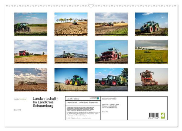 Produktbild: Landwirtschaft - Im Landkreis Schaumburg (Wandkalender 2026 DIN A2 quer), CALVENDO Monatskalender