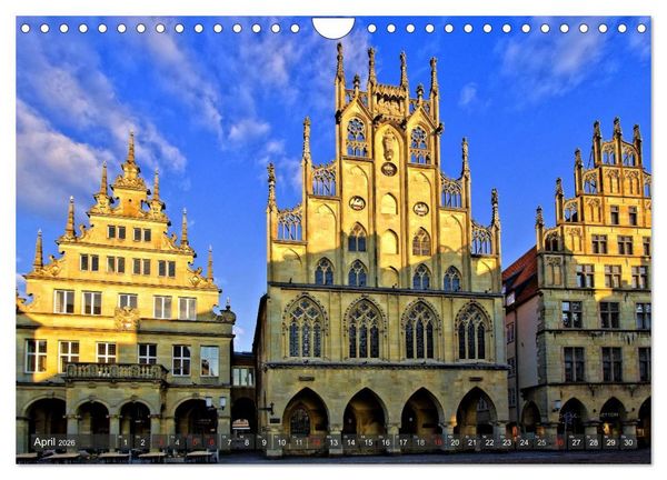 Produktbild: M&uuml;nster - Historische Stadt mit jungem Gesicht (Wandkalender 2026 DIN A4 quer), CALVENDO Monatskalender