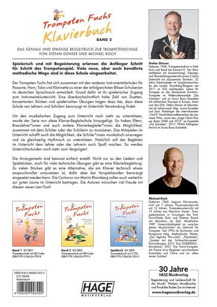 Produktbild: Trompeten Fuchs 2 - Klavier Begleitbuch