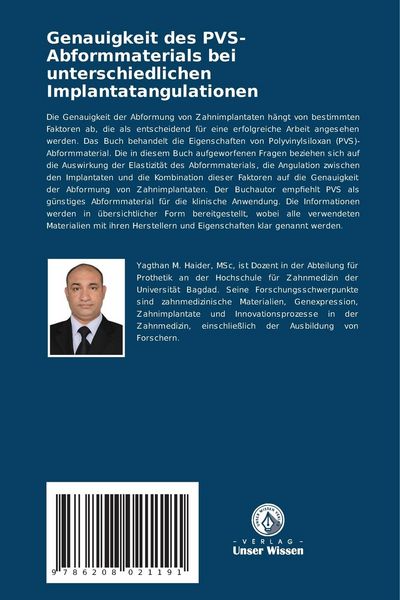Produktbild: Genauigkeit des PVS-Abformmaterials bei unterschiedlichen Implantatangulationen