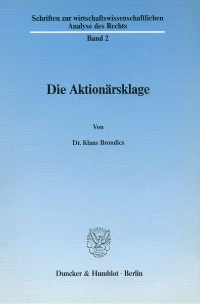 Produktbild: Die Aktion&auml;rsklage.