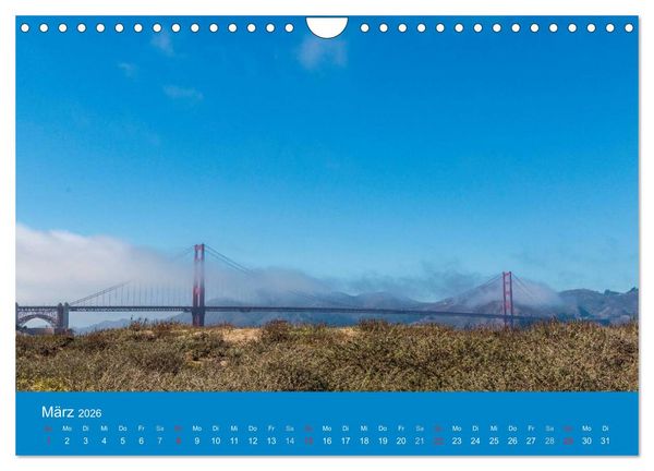 Produktbild: San Francisco - Wie ich es sehe (Wandkalender 2026 DIN A4 quer), CALVENDO Monatskalender