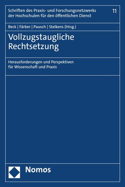 Produktbild: Vollzugstaugliche Rechtsetzung
