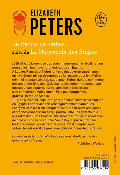 Produktbild: Le retour de S&eacute;thos. Suivi de La n&eacute;cropole des singes