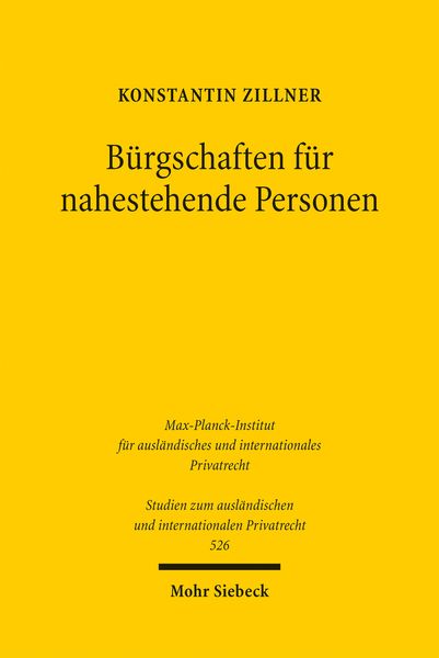 Produktbild: B&uuml;rgschaften f&uuml;r nahestehende Personen