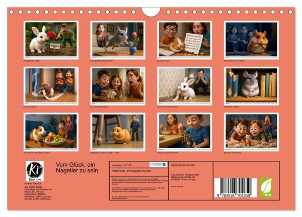 Produktbild: Vom Gl&uuml;ck, ein Nagetier zu sein (Wandkalender 2026 DIN A4 quer), CALVENDO Monatskalender