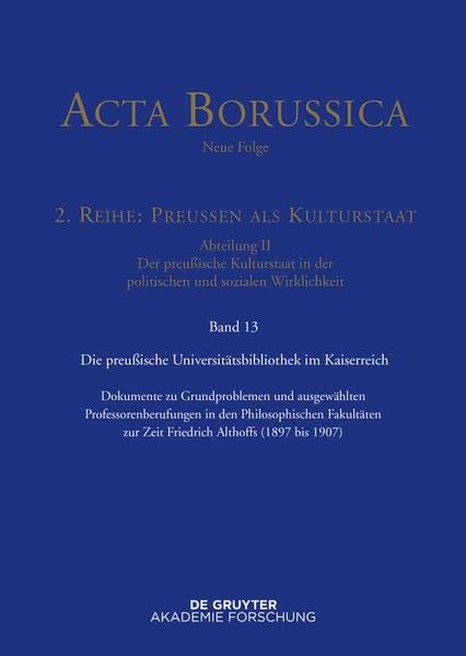 Produktbild: Preu&szlig;ische Universit&auml;tspolitik im Deutschen Kaiserreich