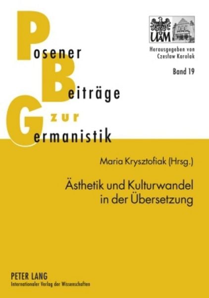 Produktbild: &Auml;sthetik und Kulturwandel in der &Uuml;bersetzung