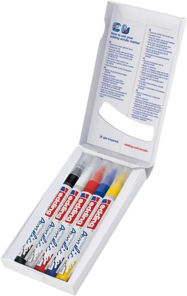Produktbild: edding 5300 Acrylmarker fein 5er-Set basic