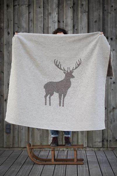 Produktbild: Flanelldecke "Hirsch Struktur" (GRS)