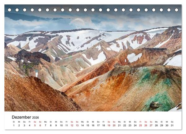 Produktbild: Island - Elemente der Natur (Tischkalender 2026 DIN A5 quer), CALVENDO Monatskalender