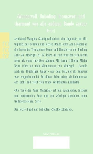 Produktbild: Die Tage der Anna Madrigal