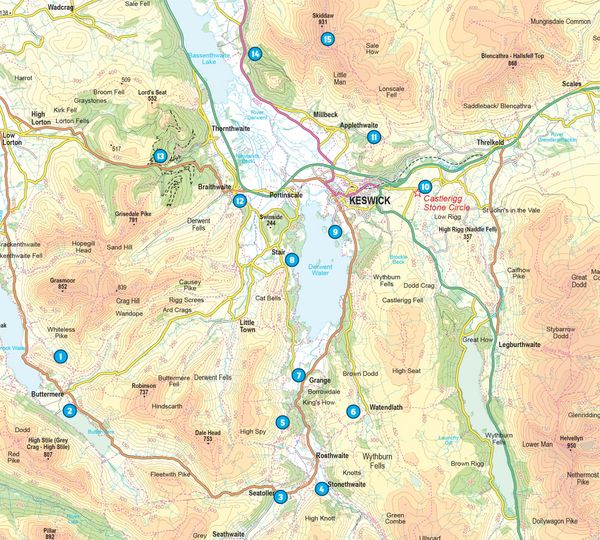 Produktbild: Short Walks in the Lake District: Keswick, Borrowdale and Buttermere