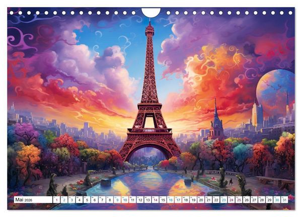 Produktbild: Eiffelturm: Kreativ anders (Wandkalender 2026 DIN A4 quer), CALVENDO Monatskalender